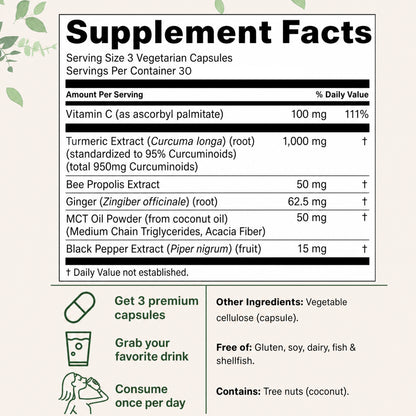 Turmeric Curcumin Capsules (1,000mg)